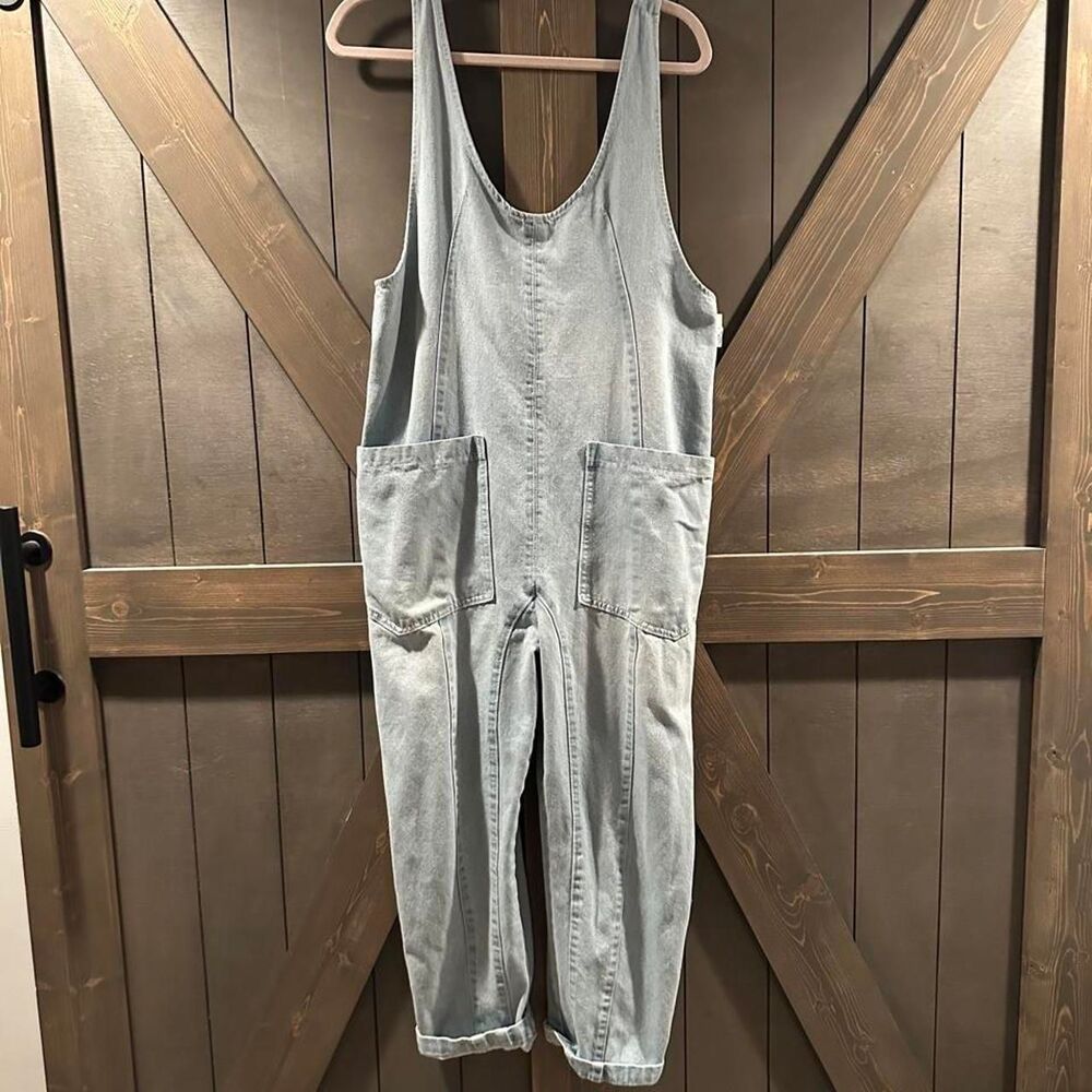 Wishlist Women's Grey and Green Dungarees-overalls